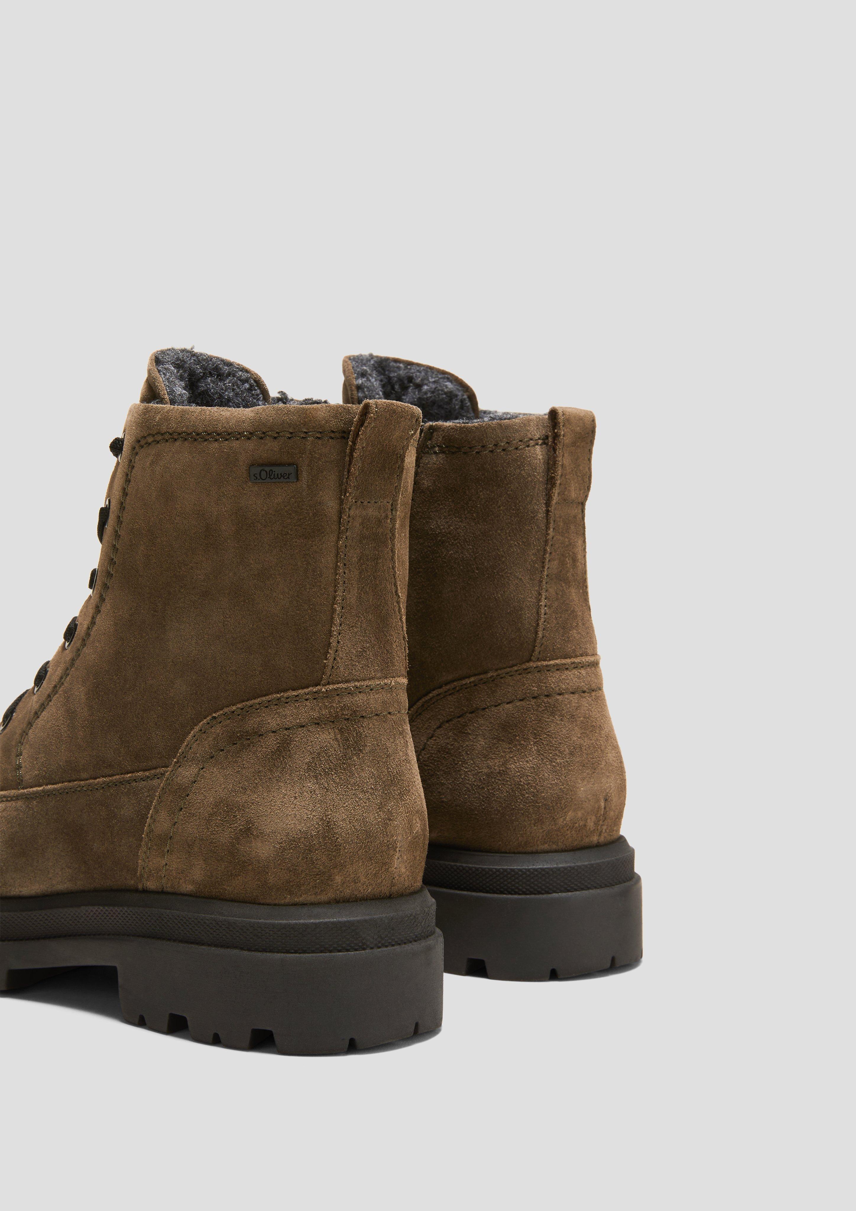 Gefütterte Stiefel aus Veloursleder  6008572-701