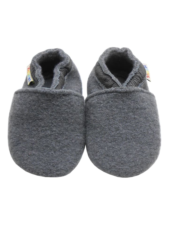Yalion Baby Leder-Krabbelschuhe in Grau günstig kaufen 17/18