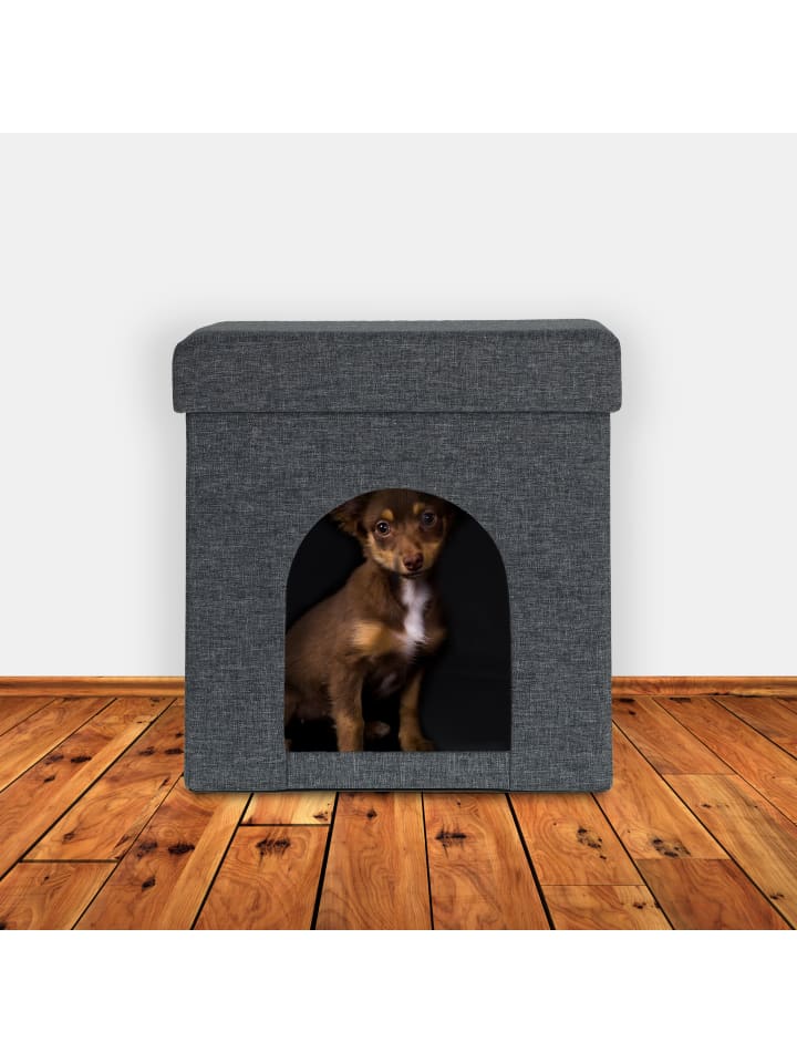 relaxdays Katzenhöhle in Grau - (B)37 x (H)38,5 x (T)37 cm günstig kaufen onesize