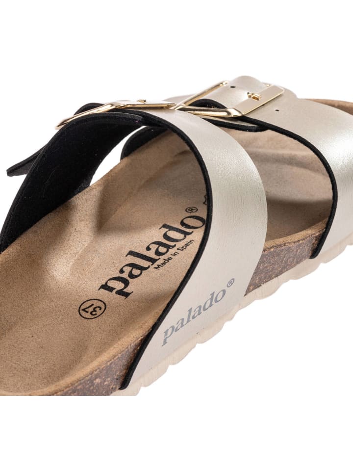 palado Pantoletten in beige metellic günstig kaufen