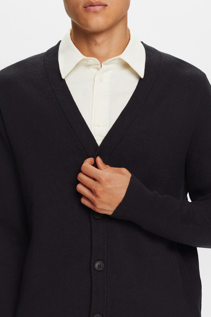 Wollmix-Cardigan mit V-Ausschnitt