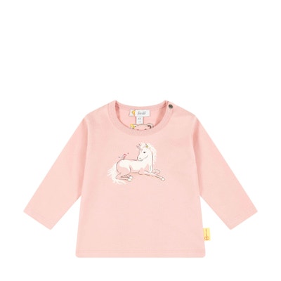 T-Shirt langarm, rosa für Mädchen