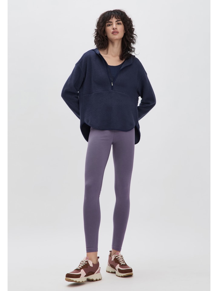 Hessnatur Fleece-Hoodie in dunkelblau günstig kaufen