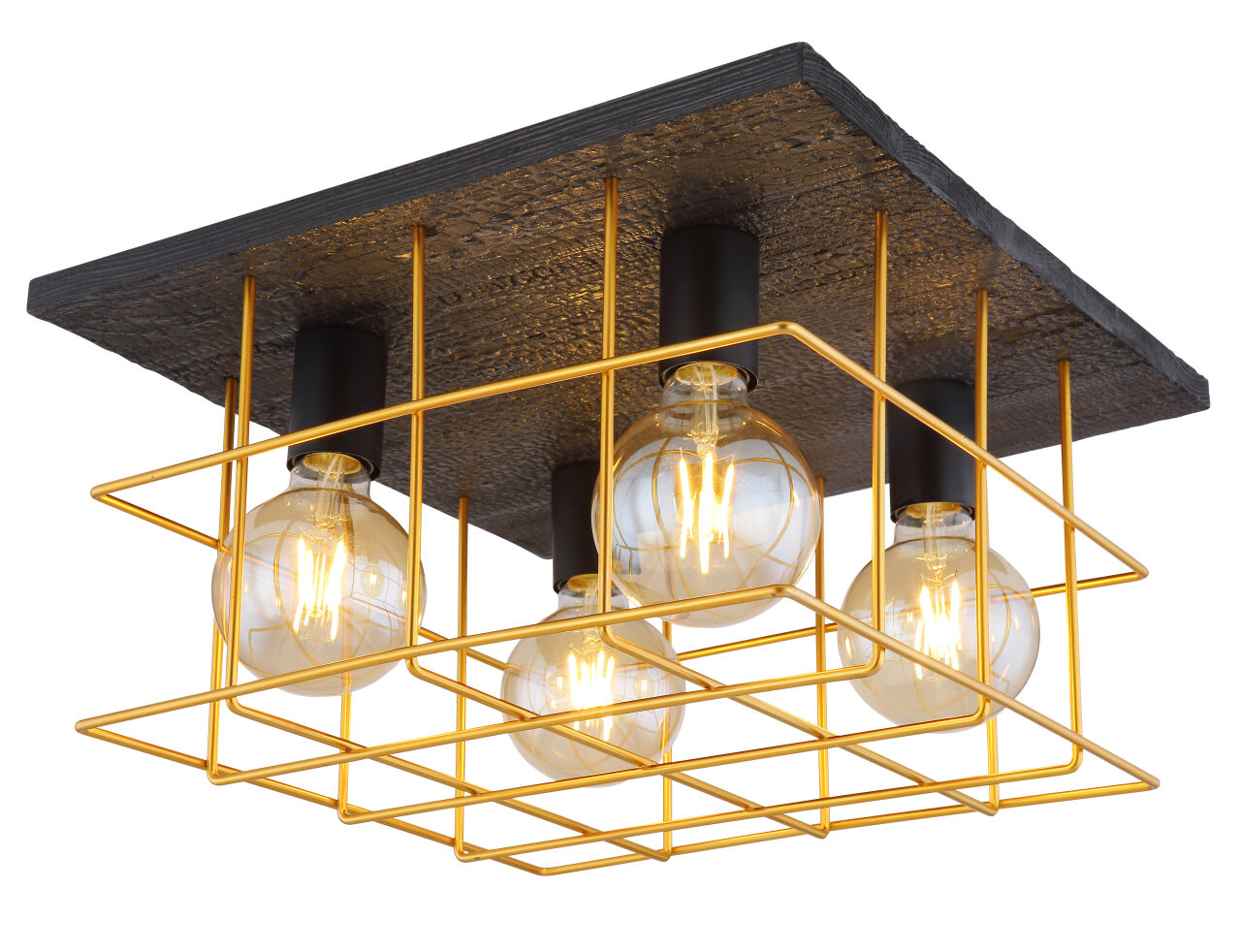 Globo Lighting - MERRIL - Deckenleuchte Metall schwarz, 4x E27