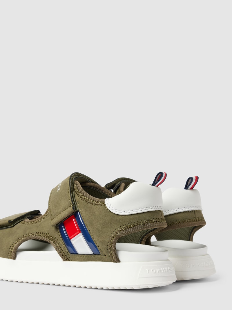 Sandalen mit Label-Prints Modell 'JERRY' in khaki