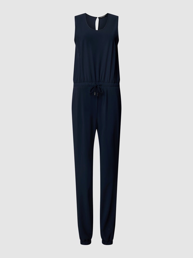 Jumpsuit mit Rundhalsausschnitt Modell 'Ecetera' in marineblau
