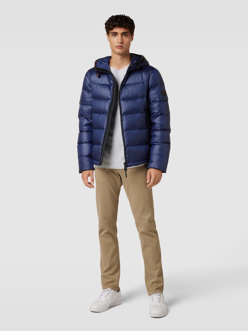 Steppjacke mit Kapuze Modell 'HONOVA NR 02' in marineblau