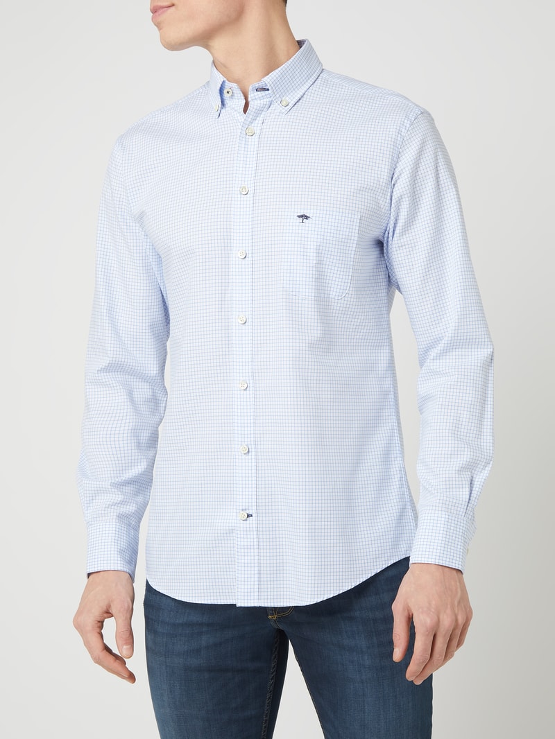 Regular Fit Freizeithemd mit Streifenmuster Modell 'All Season' in bleu