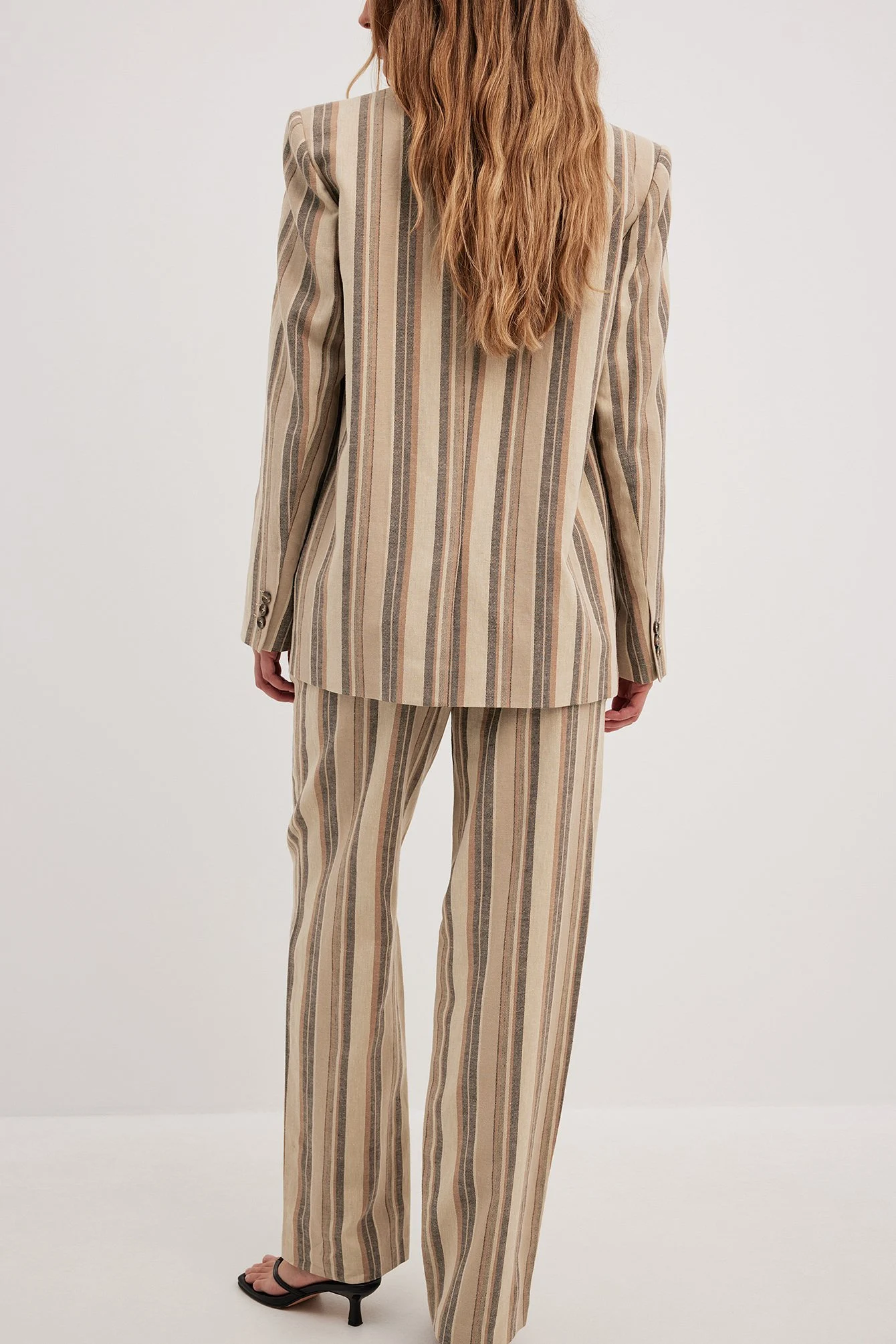 Gestreifter Blazer mit gerader Passform