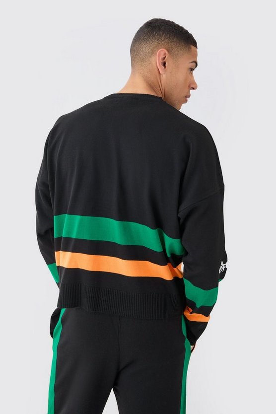 Kastiger Moto-Strickpullover