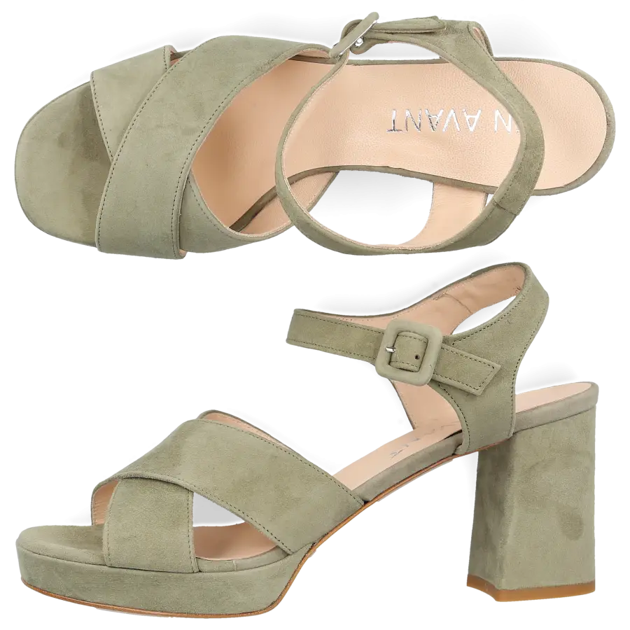 EN AVANT - Sandalen LUXE Veloursleder - grün