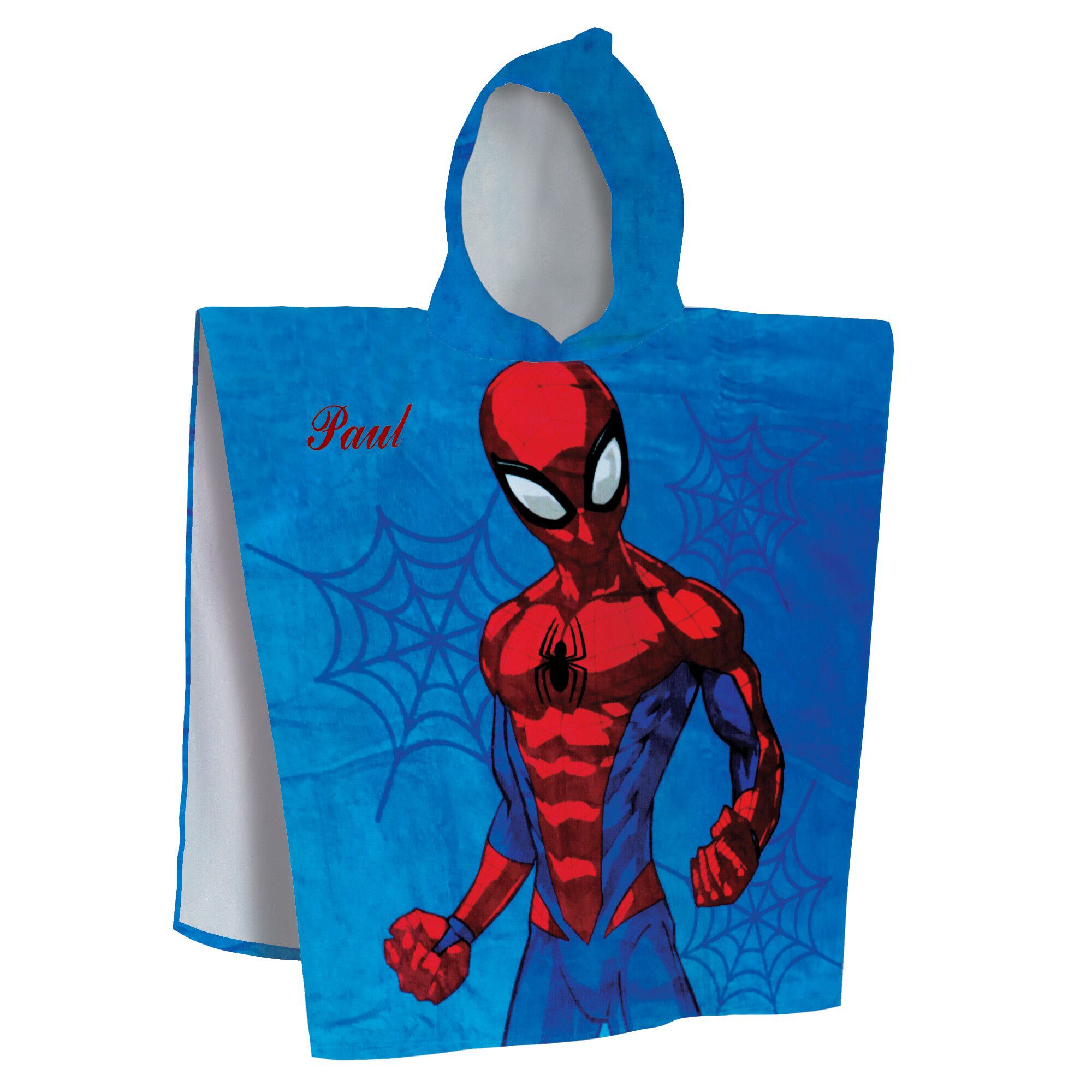 Poncho de bain enfant Spider-Man à capuche personnalisable