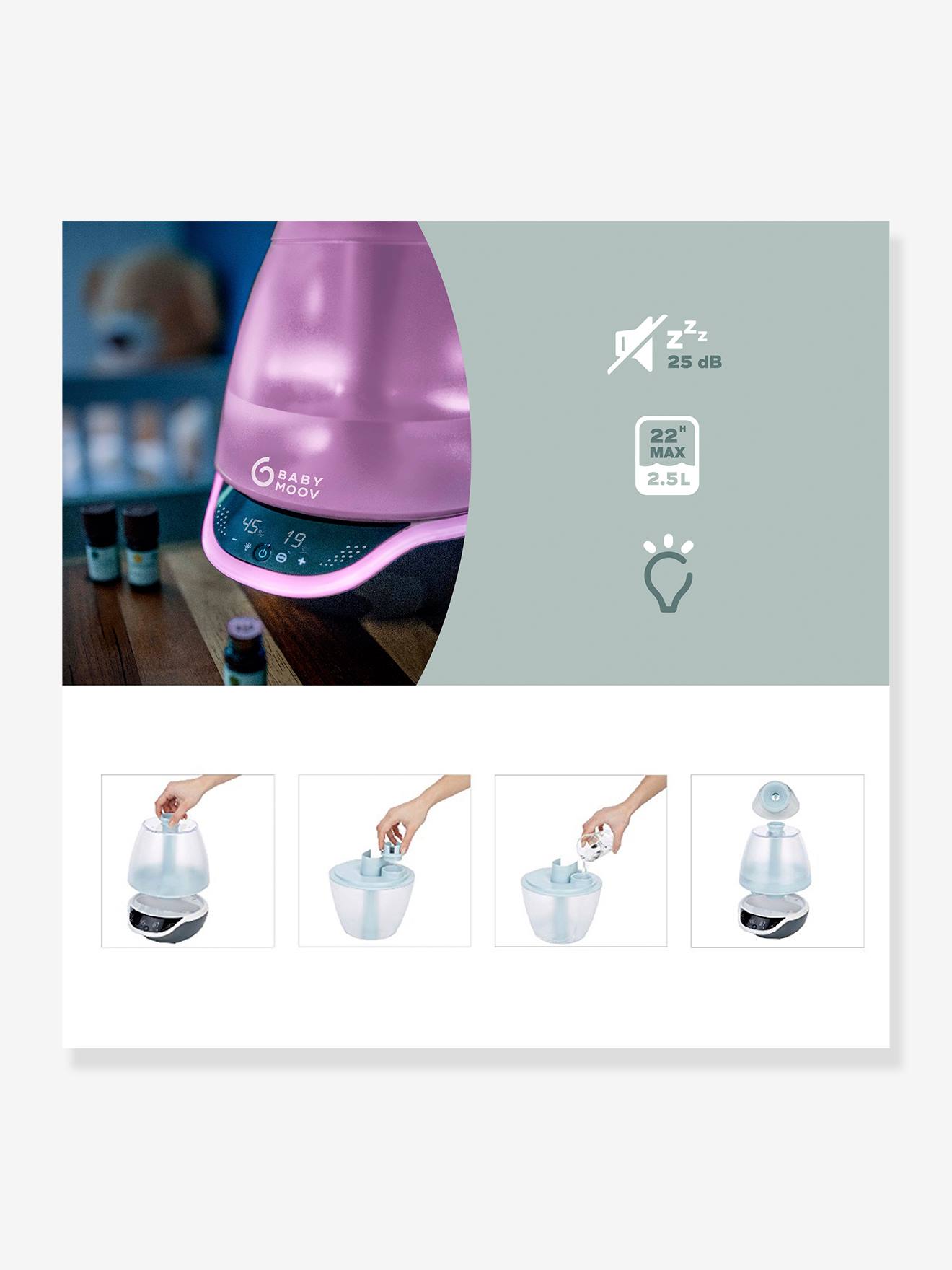 Humidificateur électrique BABYMOOV Hygro+ à vapeur froide bleu