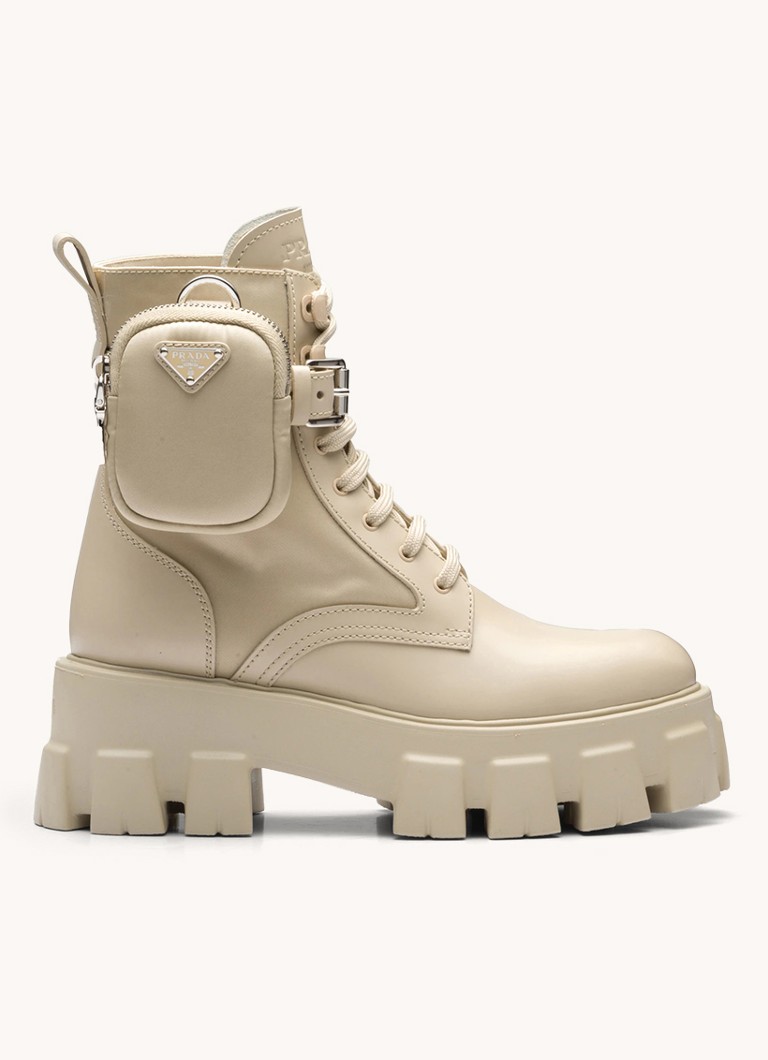 Prada  Biker boot van leer