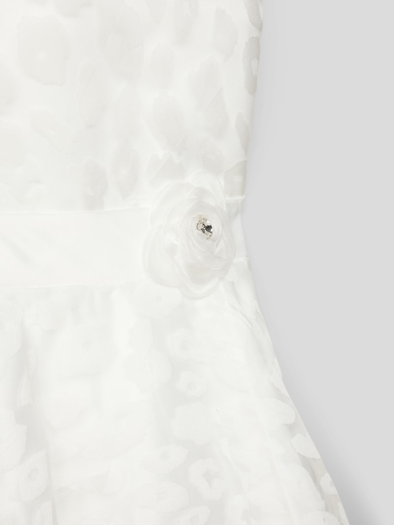 Kleid mit Rundhalsausschnitt in ecru