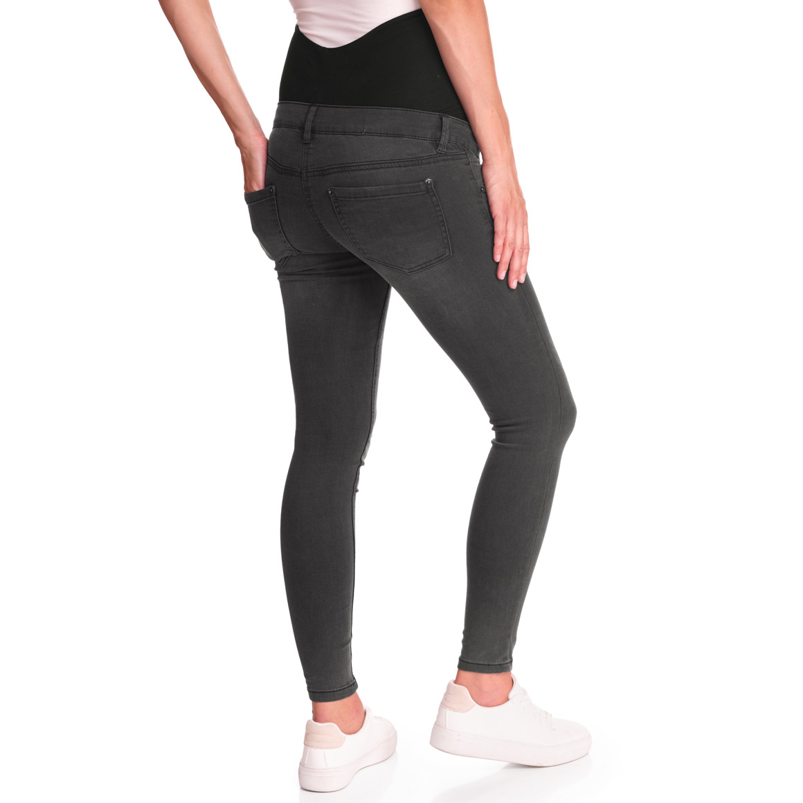 Damen Umstands-Jeggings in Dunkelgrau