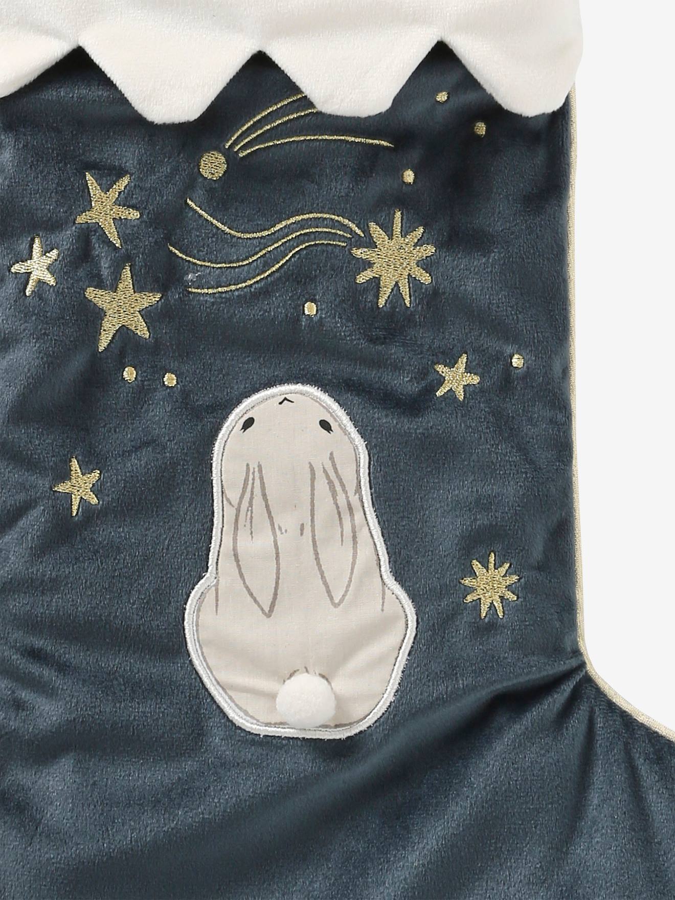 Chaussette de Noël en velours personnalisable Brocéliande vert