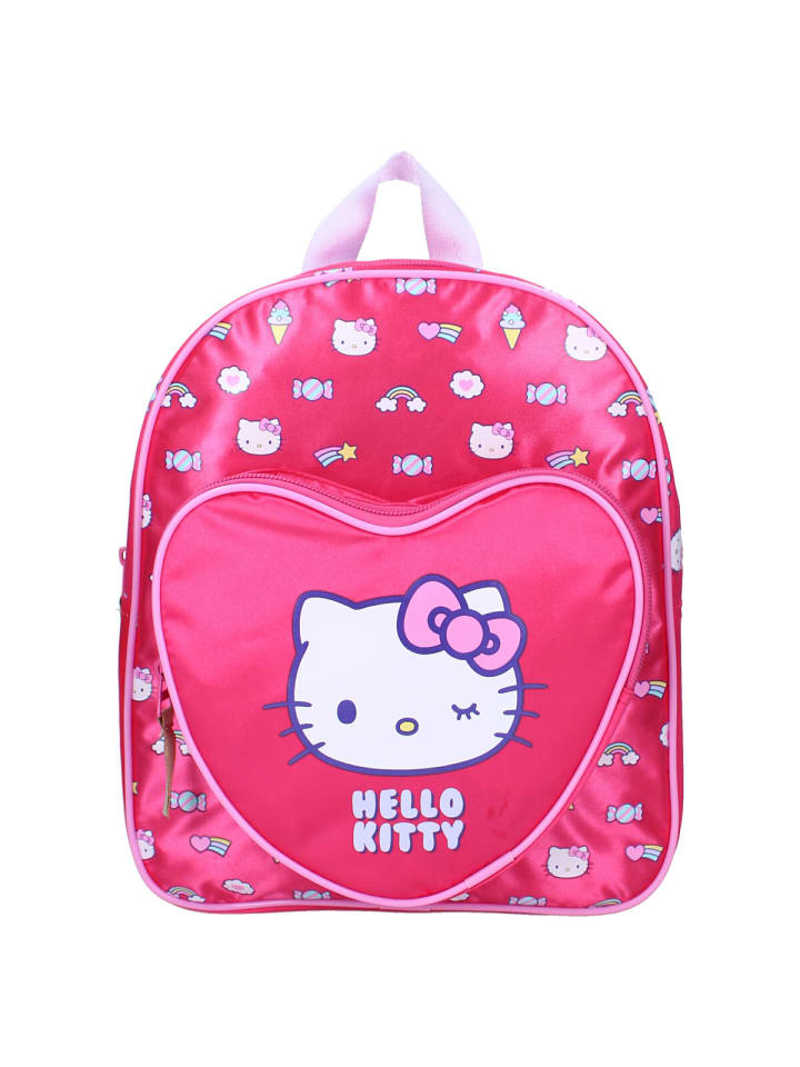COFI 1453 Hello Kitty Rucksack –geräumigem Hauptfach und verstellbaren in Rosa günstig kaufen 30 cm