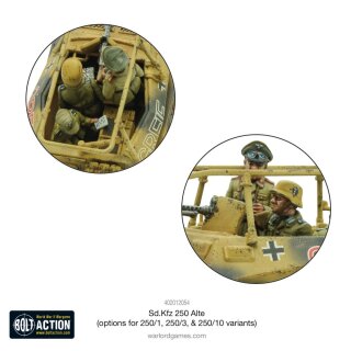 Sd.Kfz 250 (Alte) Half-Track (Options to make 250/1, 250/3 or 250/10 Variants)