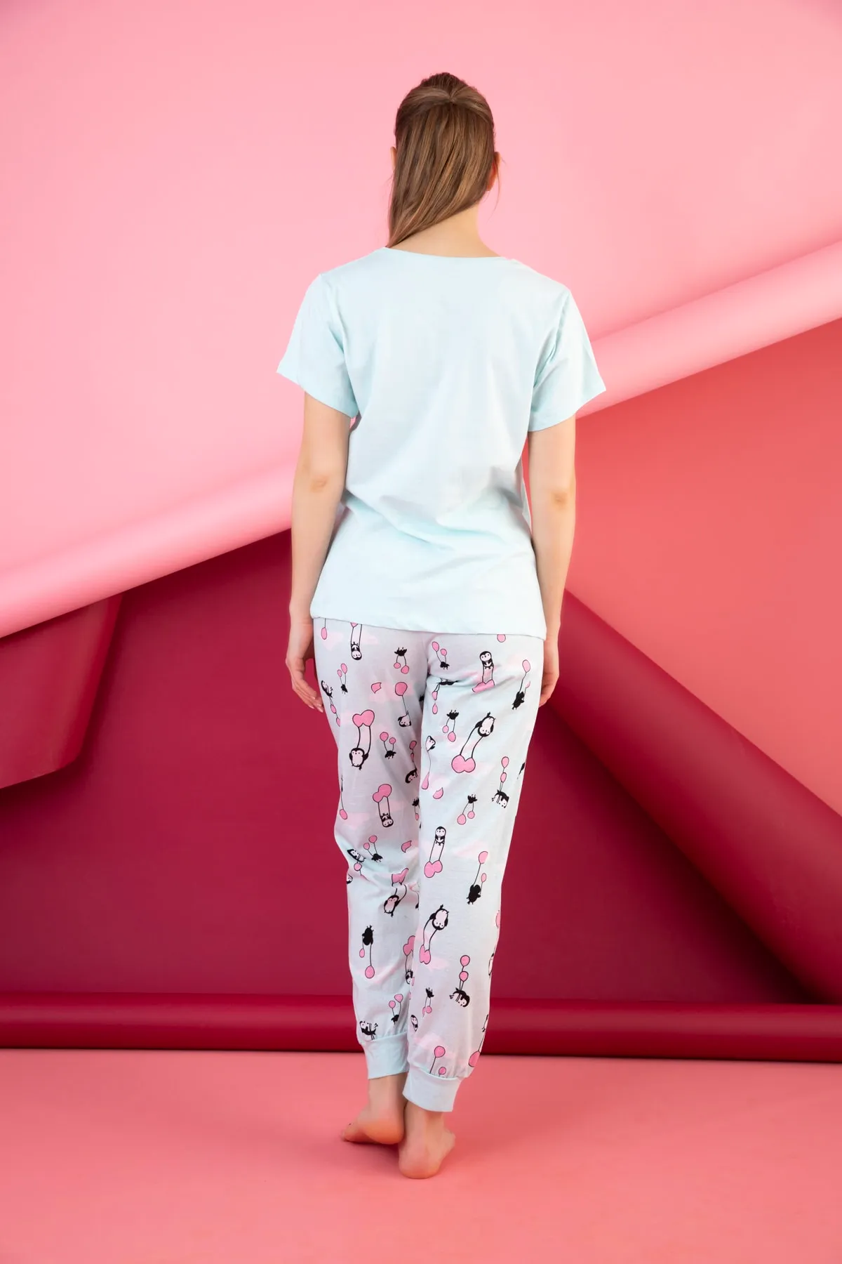 STRAWBERRY  BEDRUCKTES PYJAMA-SET AUS BAUMWOLLE