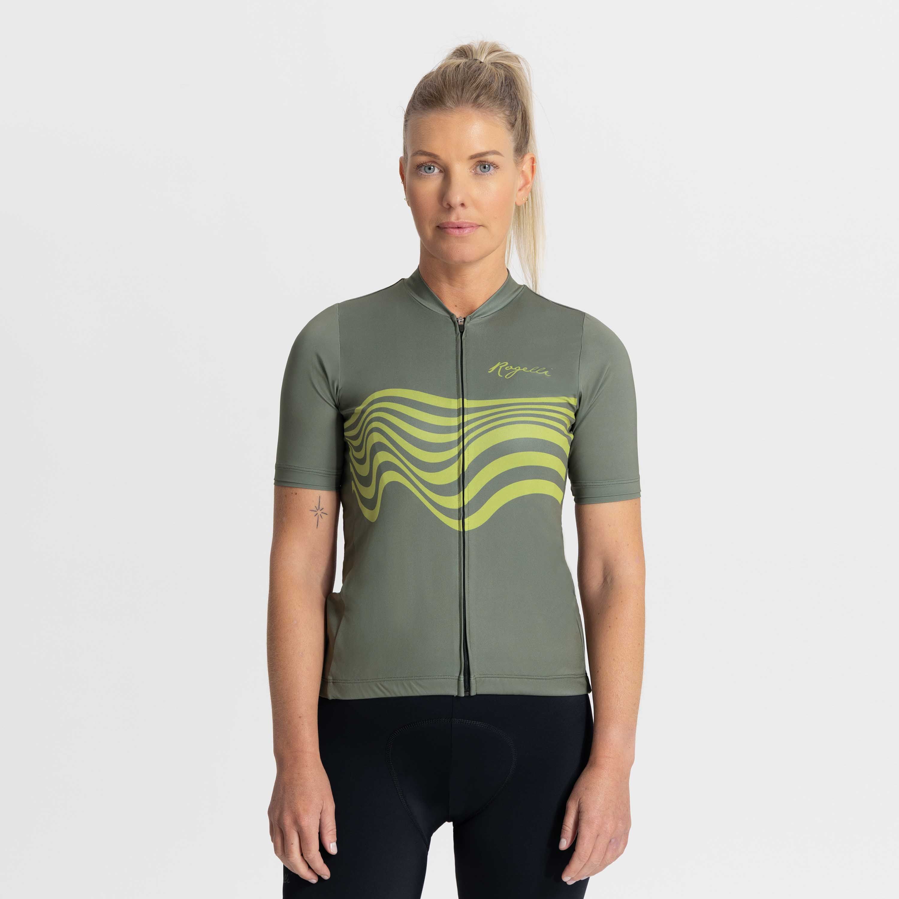 Rogelli Diaga Grün Damen Radtrikot Kurzarm