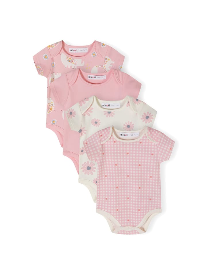 Minoti 4er. Set: Kurzarmbody 24babypack6 in hellpink günstig kaufen