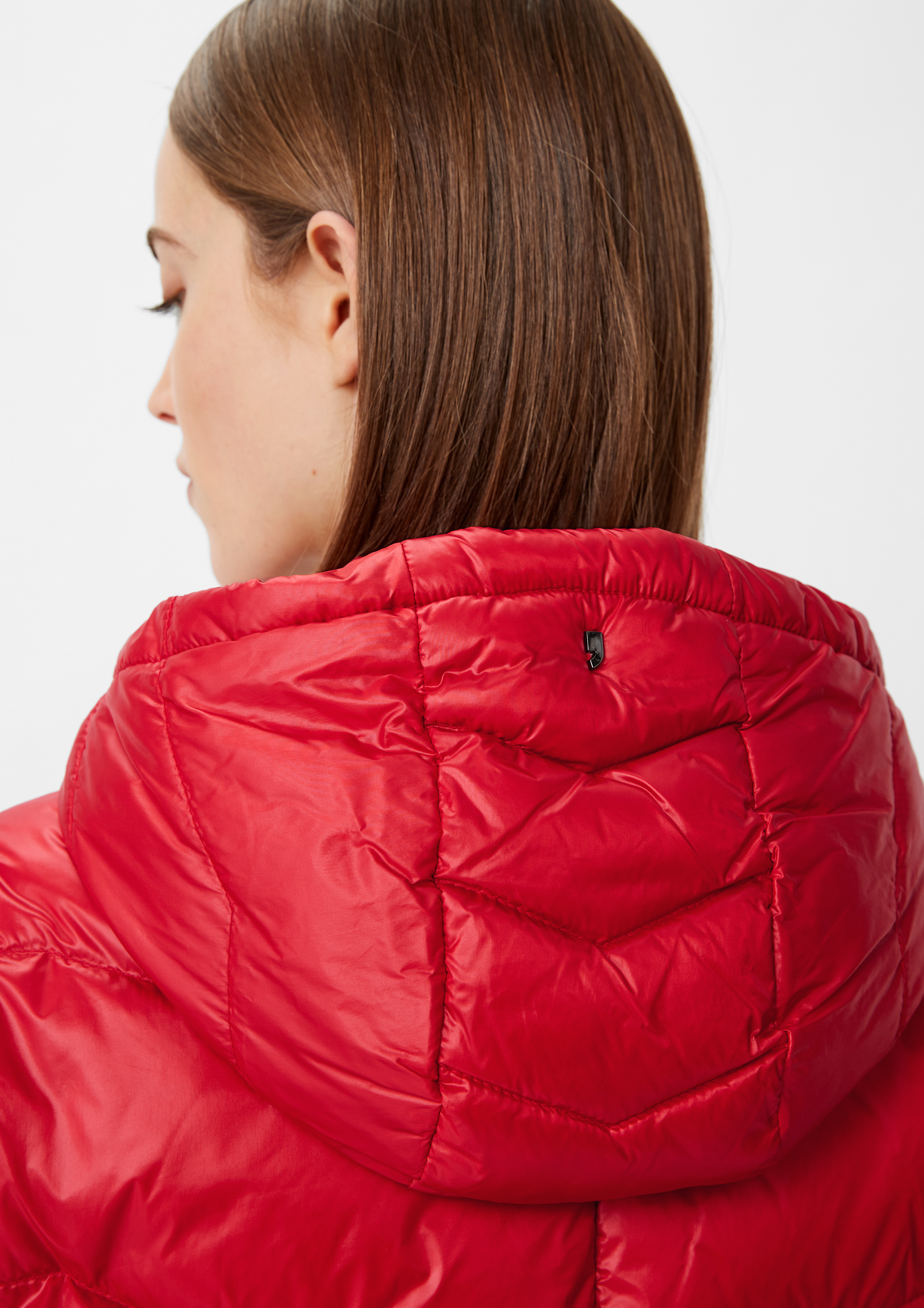 Steppjacke mit Daunen wattiert - chilirot