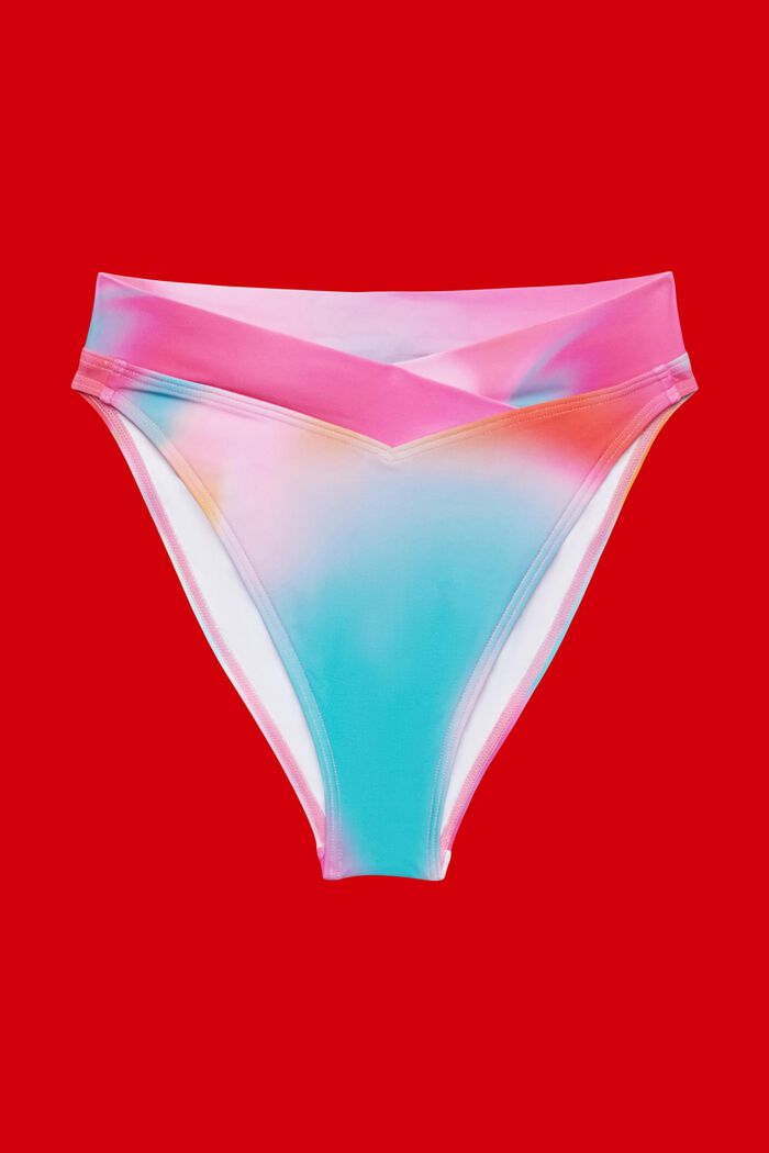 Bikinihose mit mittelhohem Bund in Batikoptik