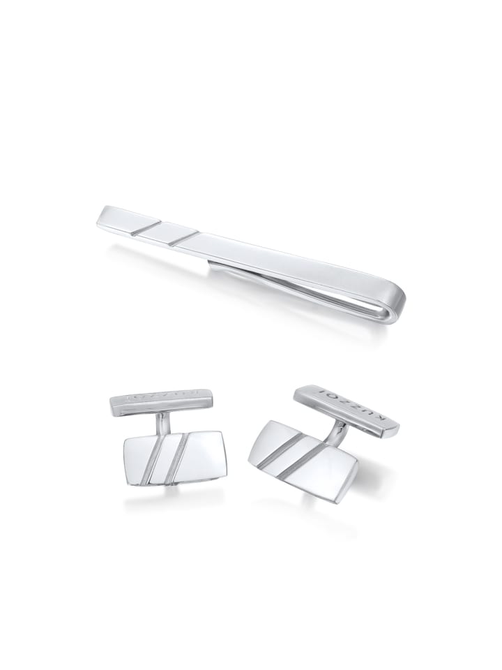 KUZZOI Schmuckset 925 Sterling Silber Geo in Silber günstig kaufen onesize