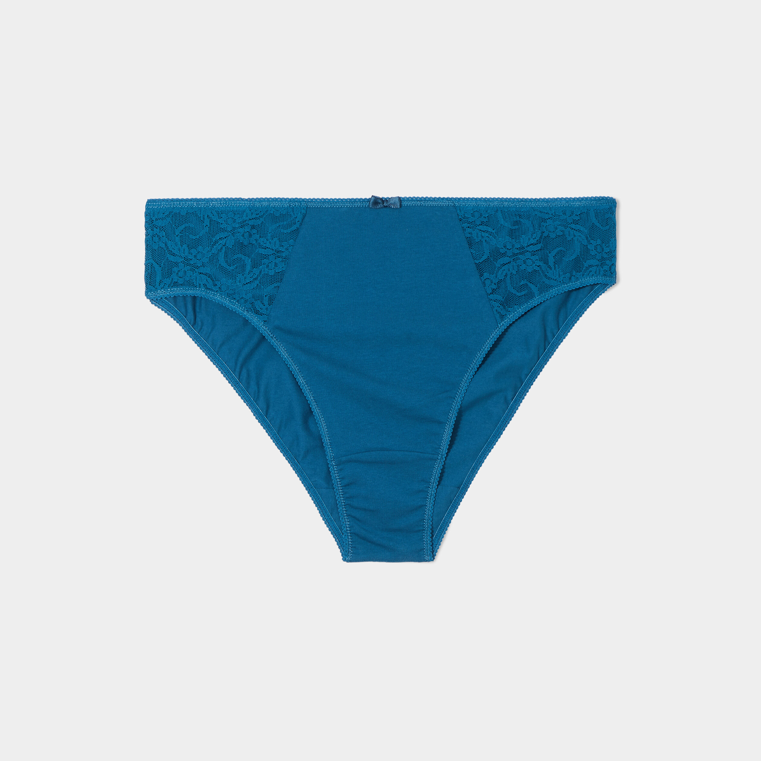Culotte empiècements dentelle bleu canard femme grande taille | La Halle