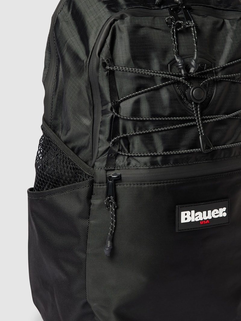 Rucksack mit Label-Details Modell 'LIGHT' in schwarz