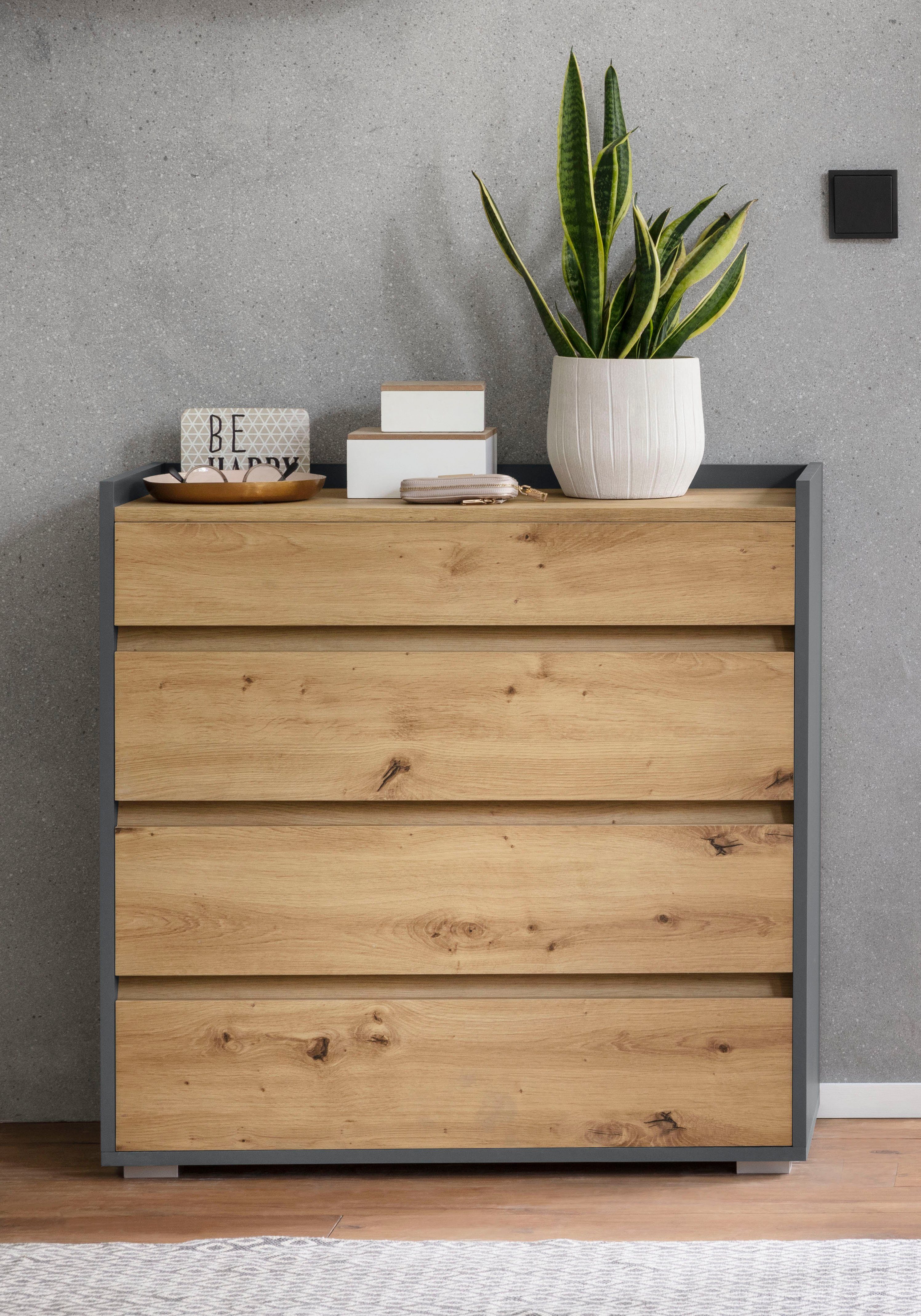 INOSIGN Kommode Kosmo, Breite 80 cm, 4 Schubkästen