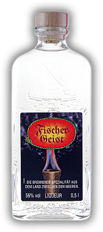 Fischergeist 0,50 Liter Fischergeist 0,50 Liter Die brennende Spezialität aus dem Land zwischen den Meeren. 0,5	 Liter - Vol 56%