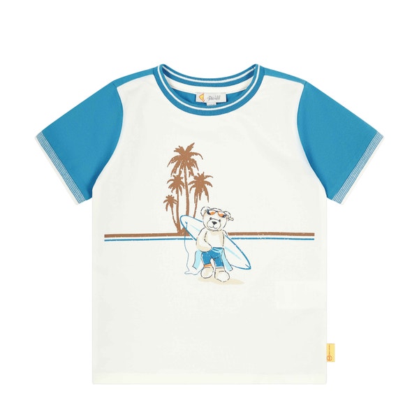 T-Shirt kurzarm, mittelblau für Jungs