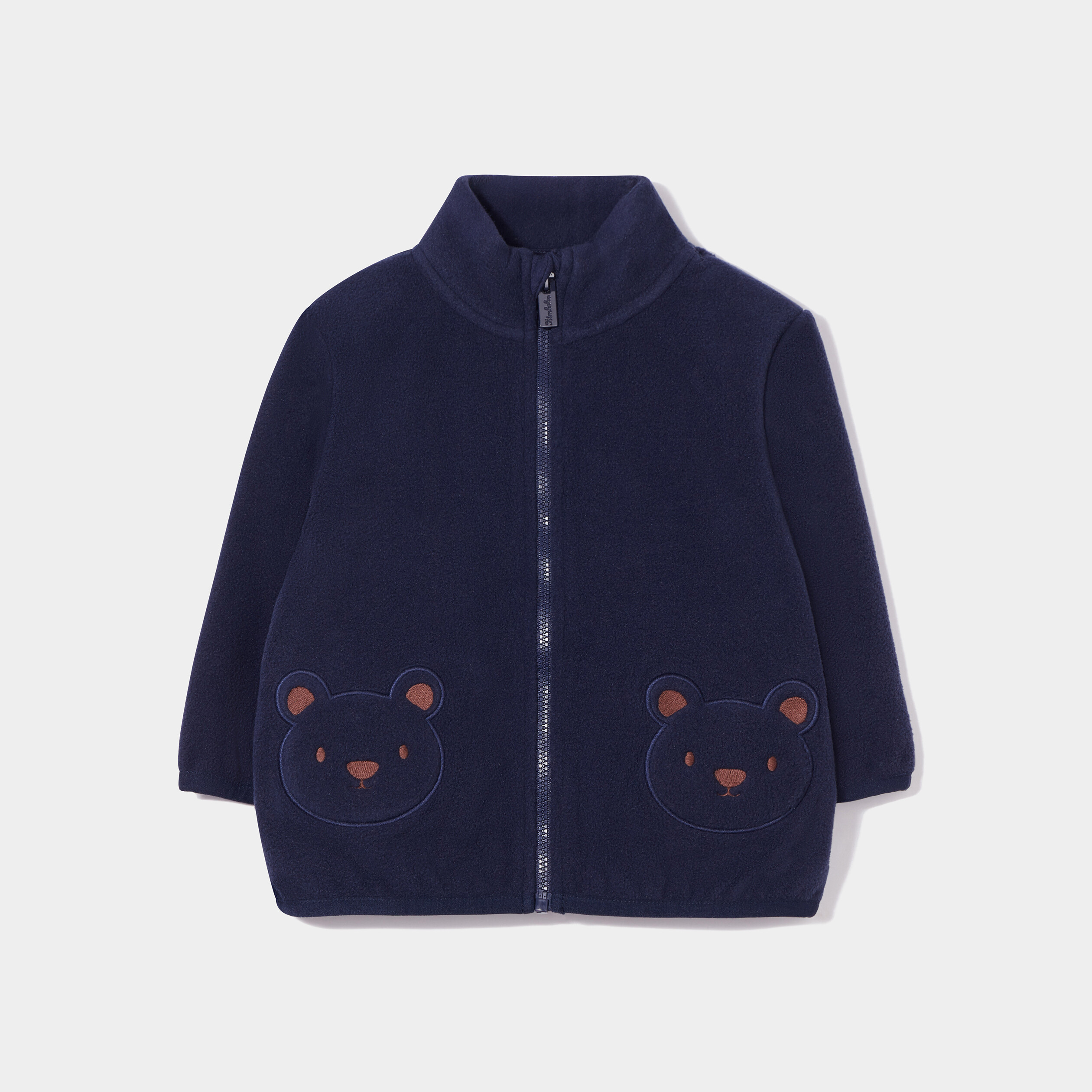 GIlet polaire zippé broderie fantaisie bleu marine bébé garçon | La Halle