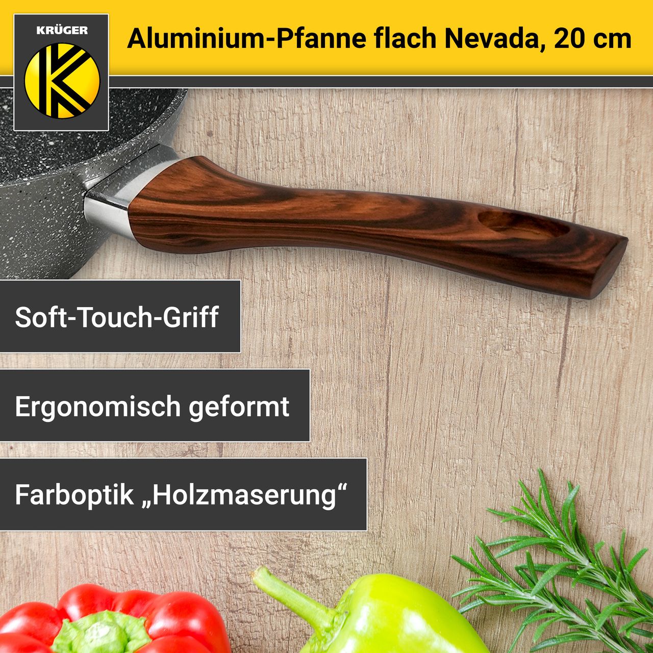 Karl Krüger Aluminium Pfanne NEVADA, 20 cm