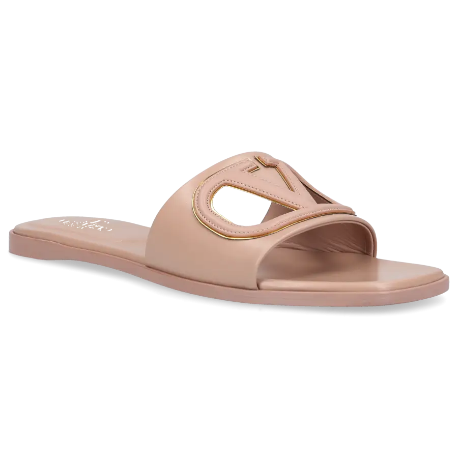 Valentino Garavani - Pantoletten VLOGO Kalbsleder - rosa