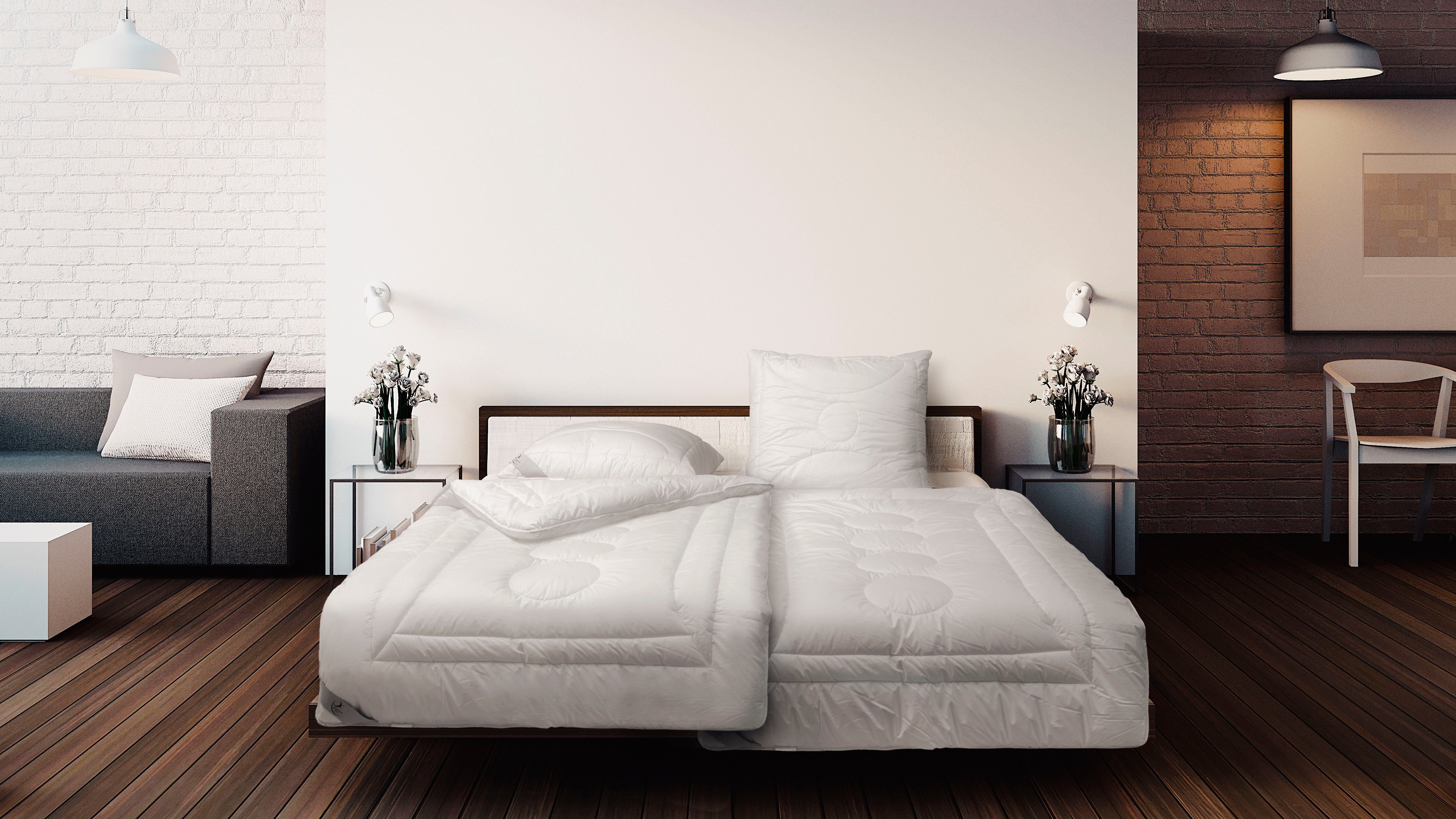 Einziehdecke, Magicline 135x200, 155x220 cm, elegante Weichheit, königlicher Schlaf, John Cotton, Füllung: Polyester, Bezug: 100% Baumwolle, edles Design, Wärme, Komfort, Waschbar bis 95 °C, Sommer & Winter