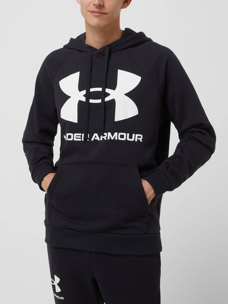 Hoodie mit Känguru-Tasche Modell 'RIVAL FLEECE BIG LOGO' in schwarz