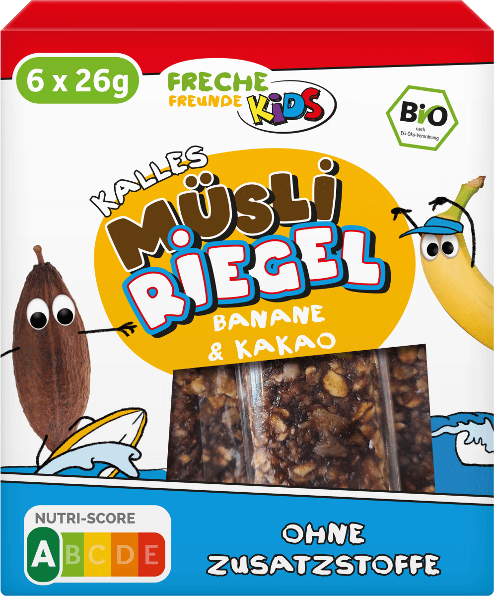 Kindersnack Fruchtriegel Banane & Kakao, ab 3 Jahren (6 x 26 g), 156 g