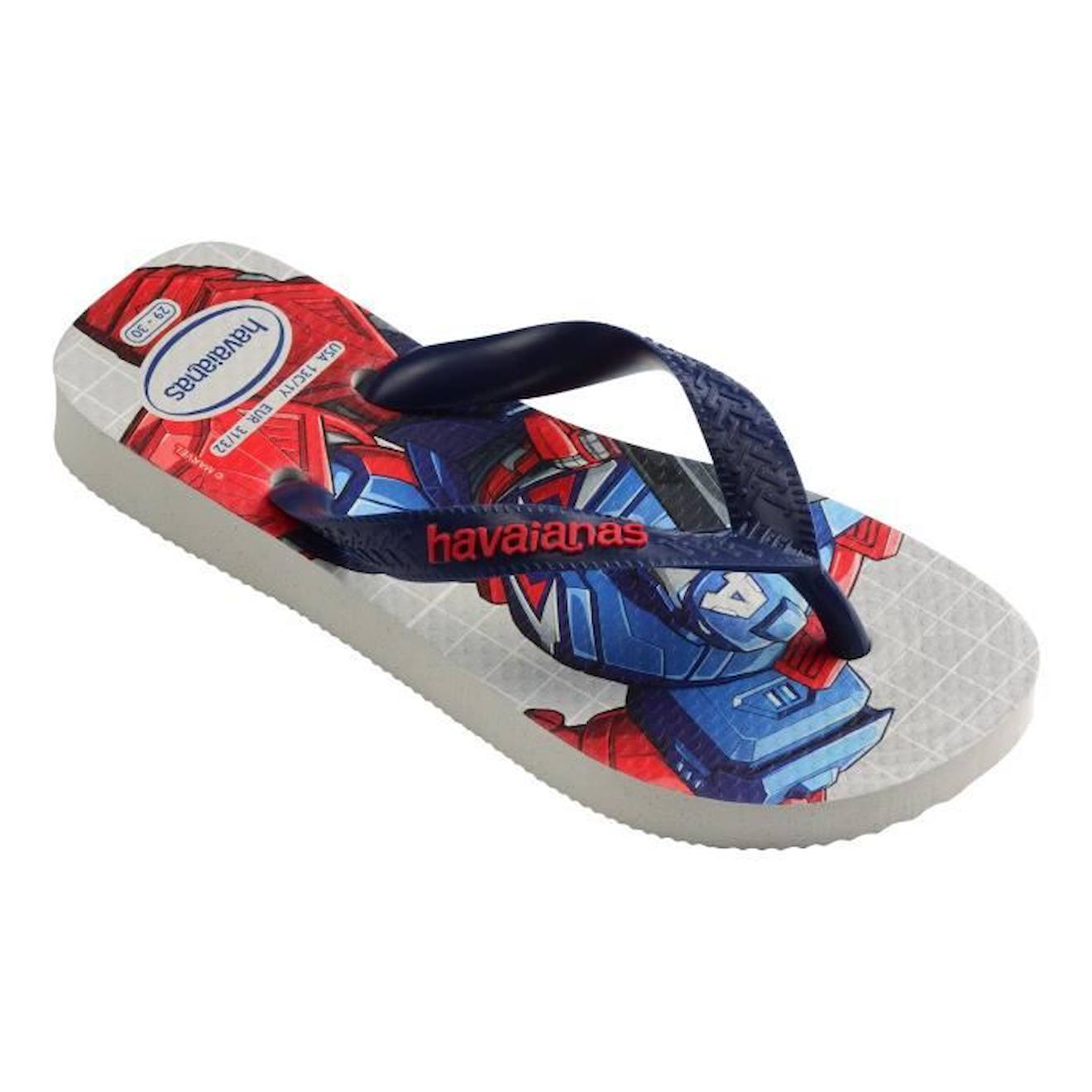 Tong à Enfiler Enfant Havaianas H. K T Marvel II blanc