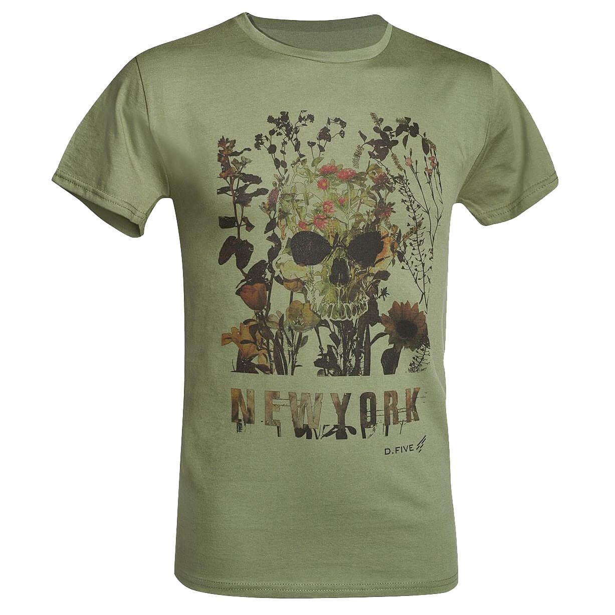 T-Shirt Skull with Flowers