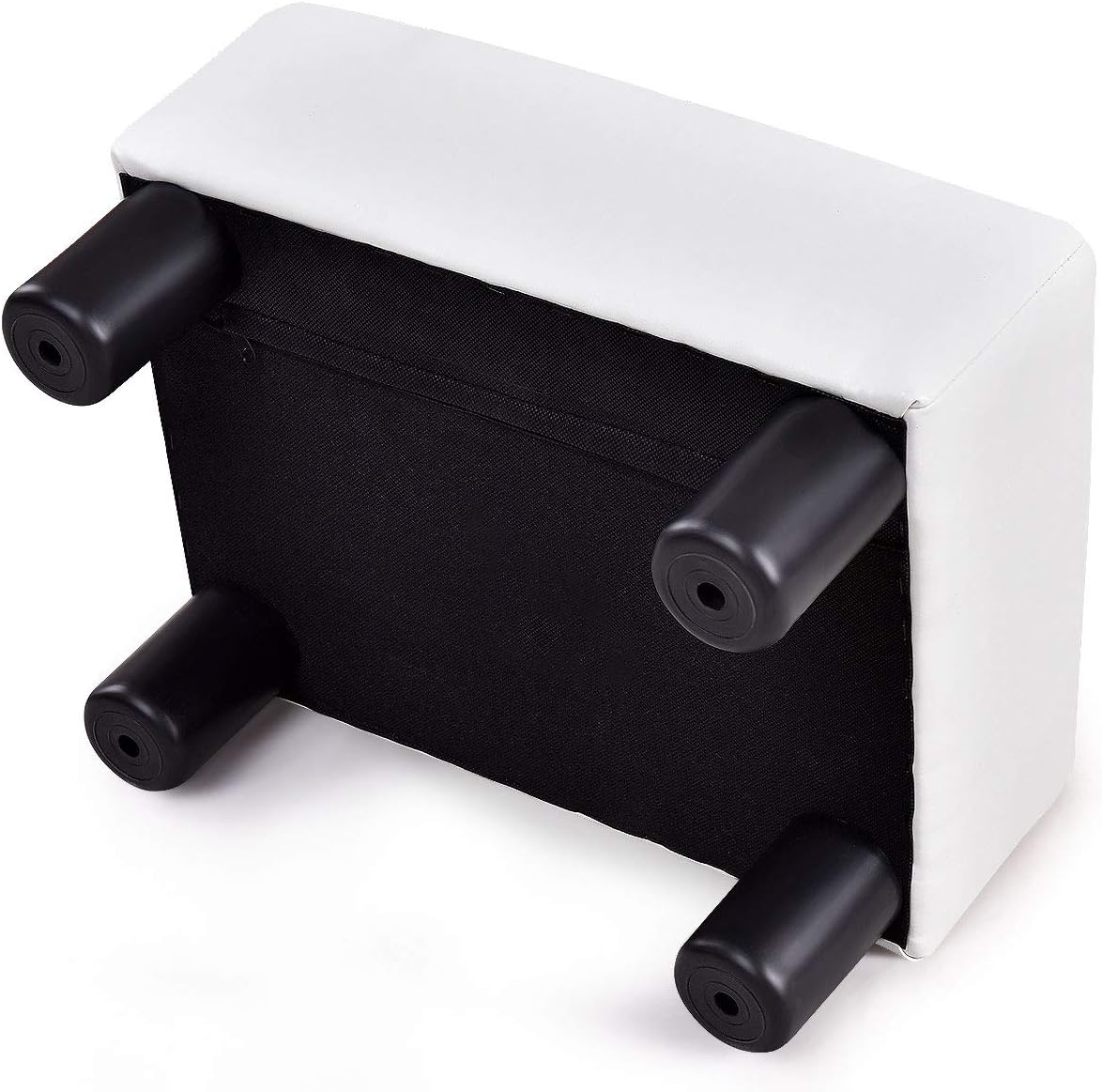 Costway COSTWAYKleiner Fußhocker, Hocker aus Kunstleder