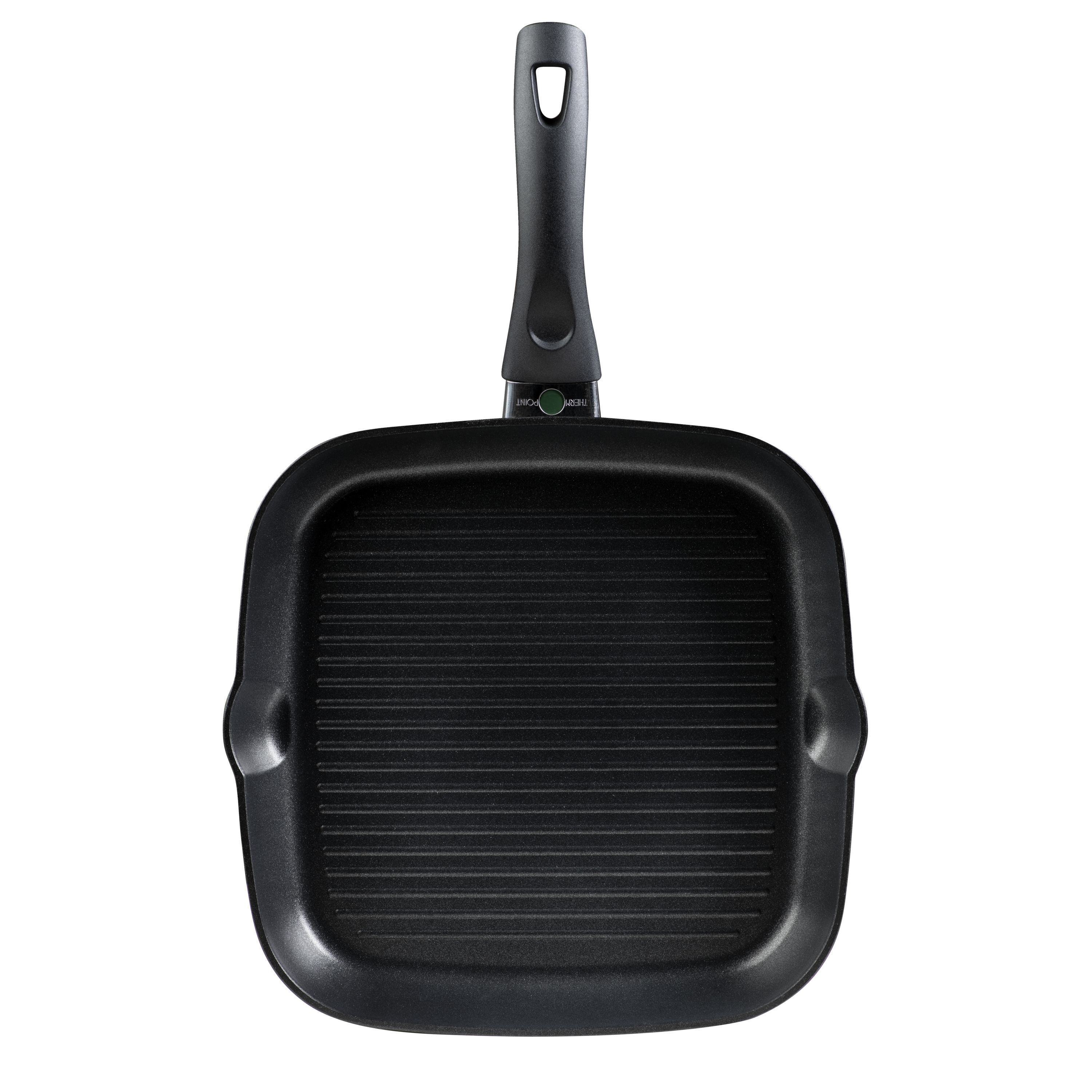 Grillpfanne 28 x 28 cm, Aluminium, Schwarz