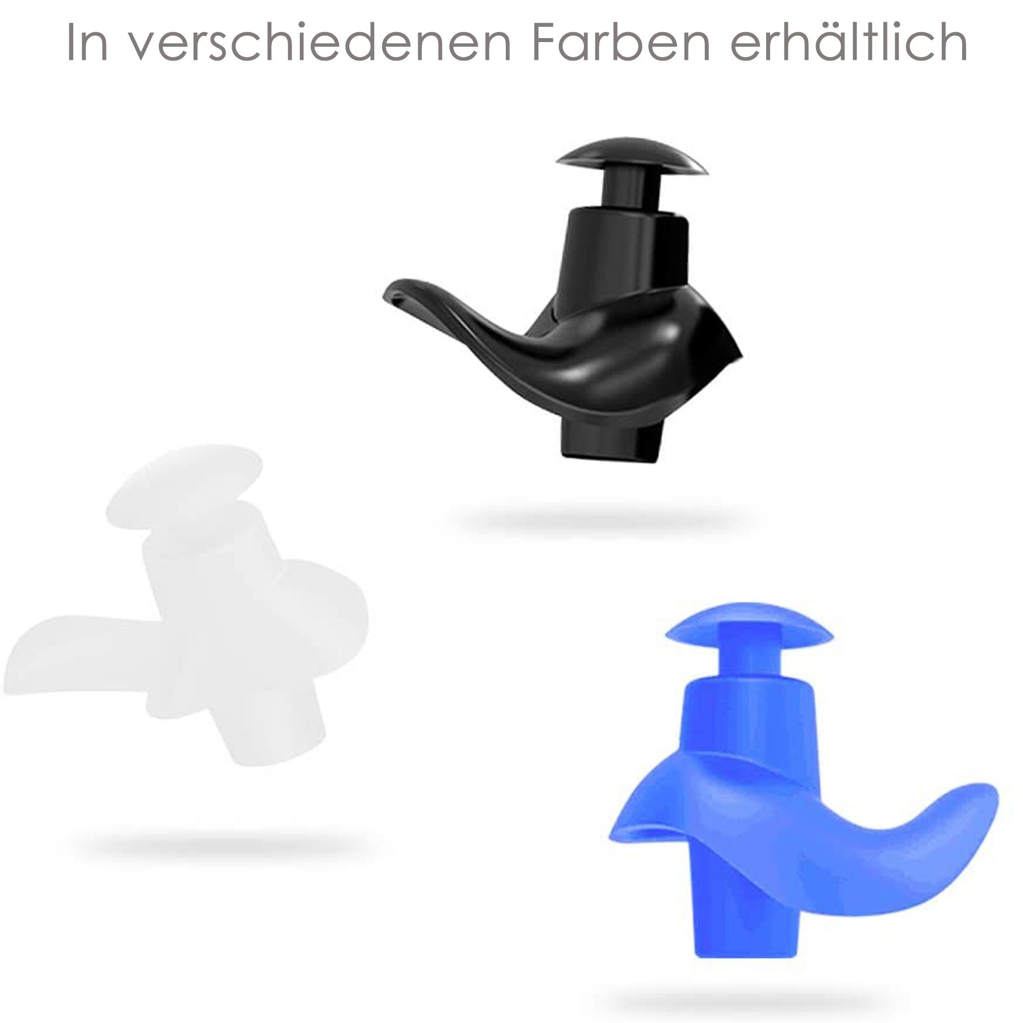 GOLDEN Schwimm-Ohrstöpsel 3 Paar wasserdichte wiederverwendbare weiche Silikon Ohrstöpsel