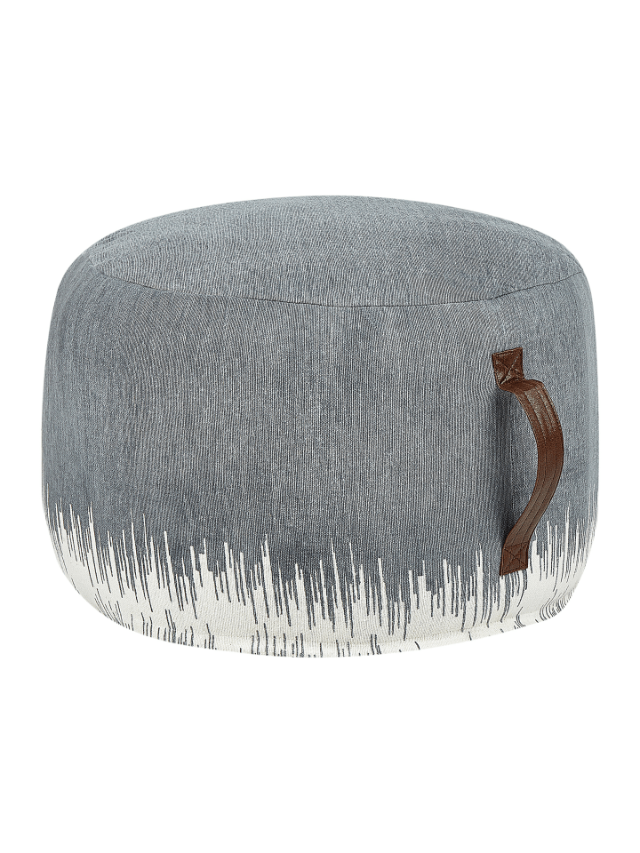 Beliani Pouf KAWAI in Grau/Weiß - (W) 50 x (H) 30 x (L) 50 cm günstig kaufen onesize