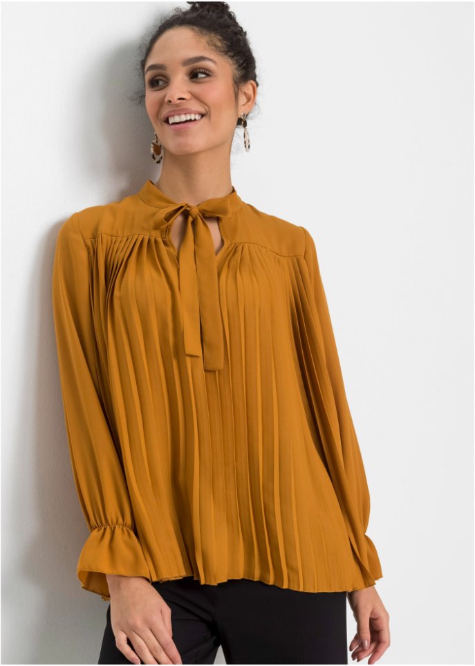 Plissee Bluse