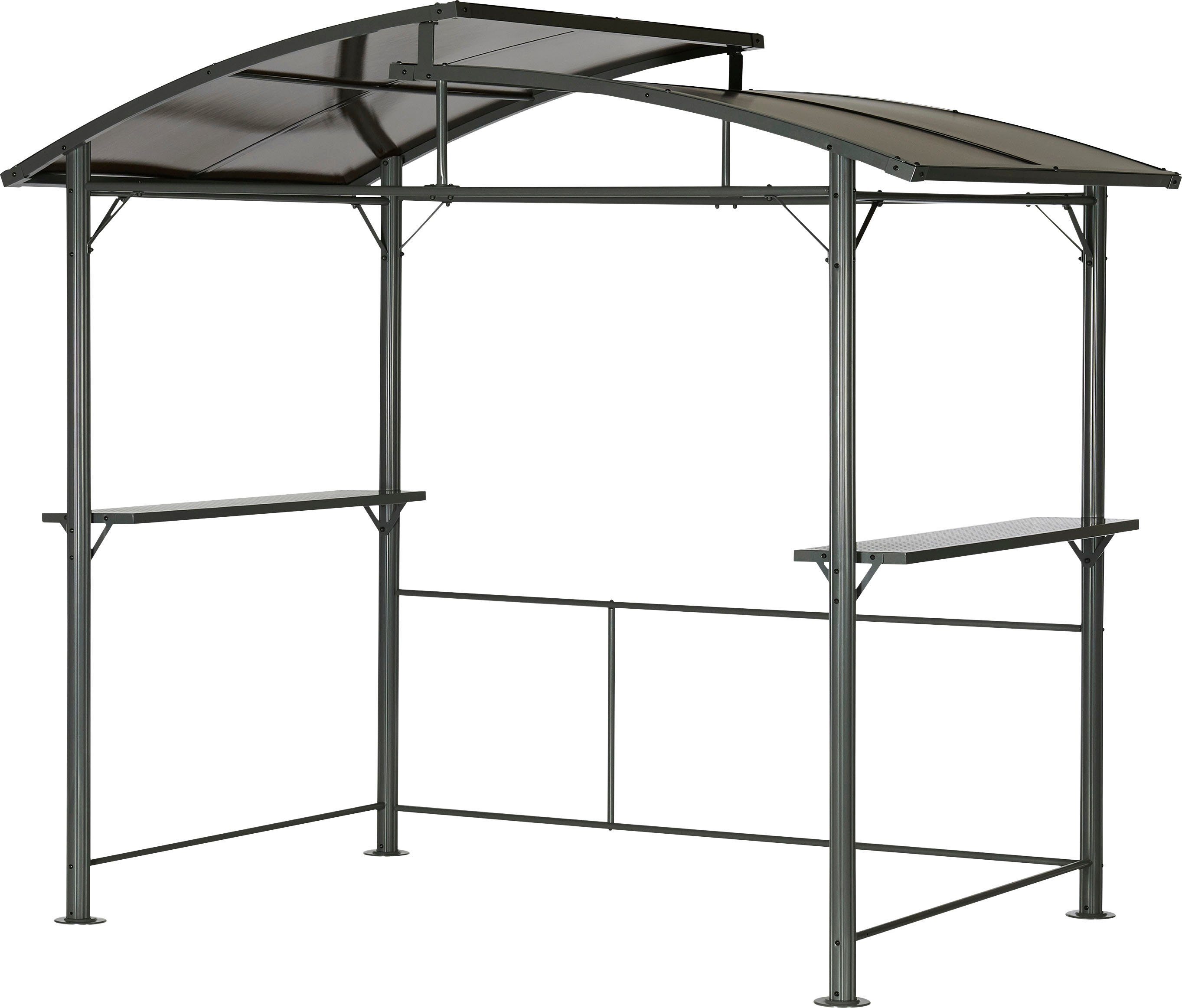 Leco Grillpavillon Profi, anthrazit mit Polycarbonat-Dach