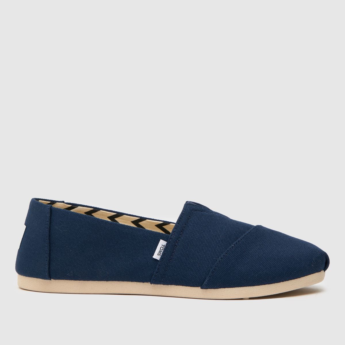 TOMS alp pamut lapos cipők sötétkék színben