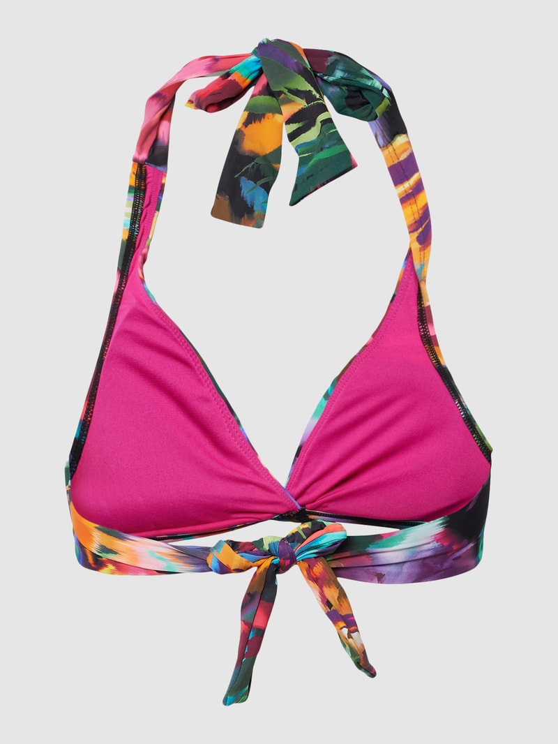 Bikini-Oberteil mit Schnürung Modell 'JUNGLE PARADISE' in pink